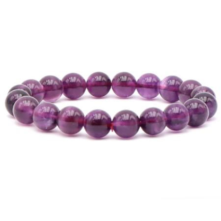 Bracelet fluorine violette Chine AA+ (boules 9.5-10.5mm)
