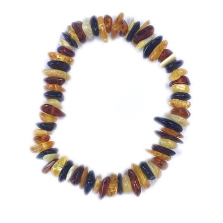 Bracelet taille enfants ambre multicolore (perles baroques)