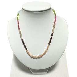 Collier 7 chakras Brsil AA (perles facettes 3-4mm) - 45cm
