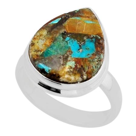 Bague turquoise Royston Nevada AA argent 925 - Taille 57