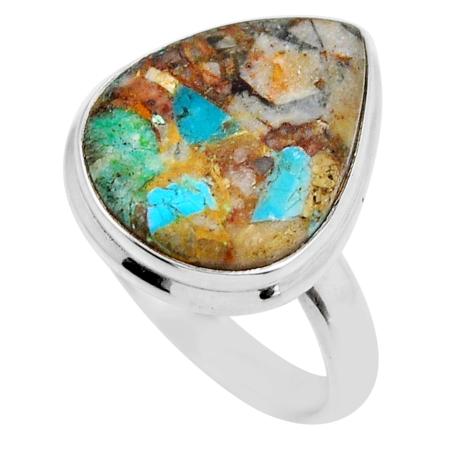 Bague turquoise Royston Nevada AA argent 925 - Taille 60