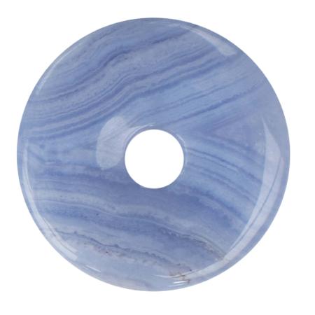 Donut ou PI Chinois calcédoine bleue Namibie AA (25mm)