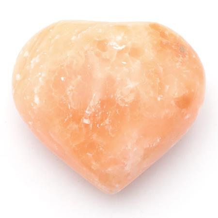 Coeur Calcite orange Madagascar 60-70mm