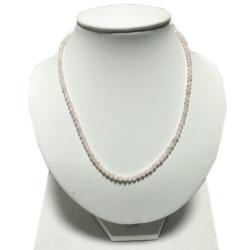 Collier quartz rose Brsil AA (perles facettes 3-4mm) - 45cm