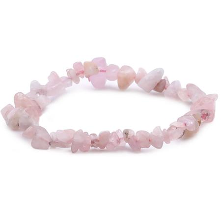 Bracelet morganite (béryl rose) Brésil A+ (perles baroques)