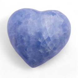 Coeur Calcite bleue Madagascar A+ 70-80mm