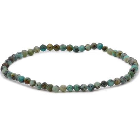 Bracelet turquoise Afrique A+ (perles facettées 3-4mm)