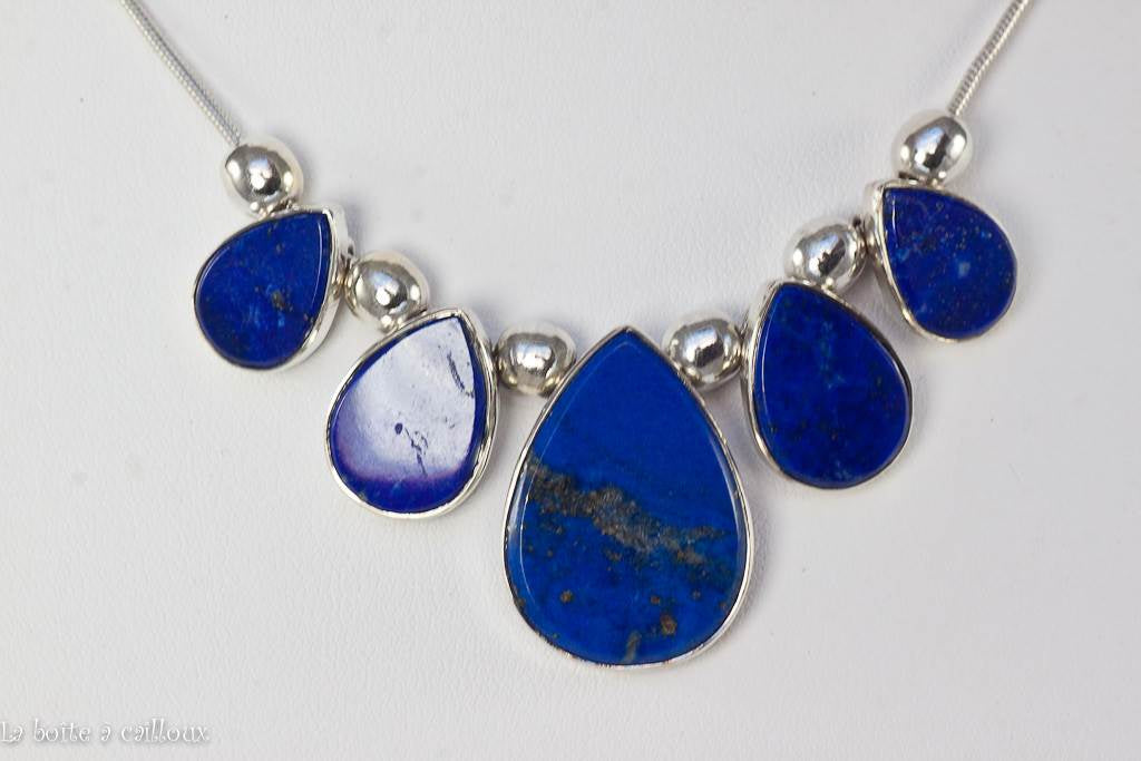 Collier lapis lazuli argent 925