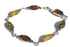 Bracelet ambre multicolore argent 925