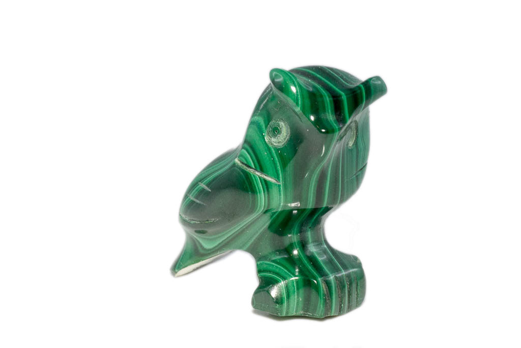 Hibou en malachite - 3cm - 20g