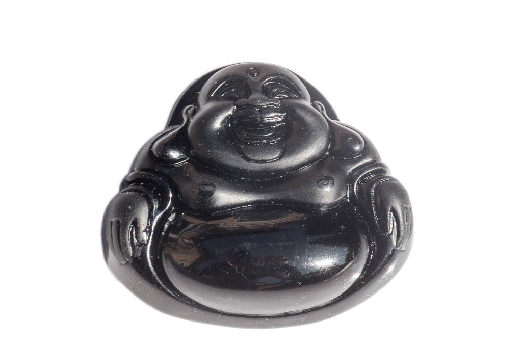 Bouddha obsidienne apache (45g)