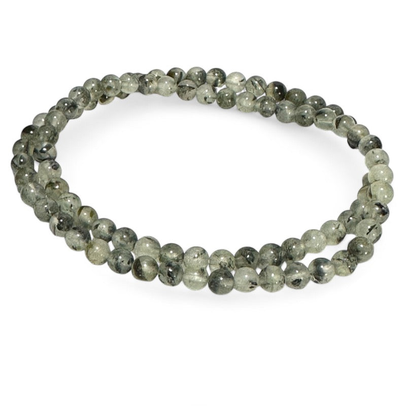 Collier/Bracelet prehnite Mali A (boules 5-6mm)