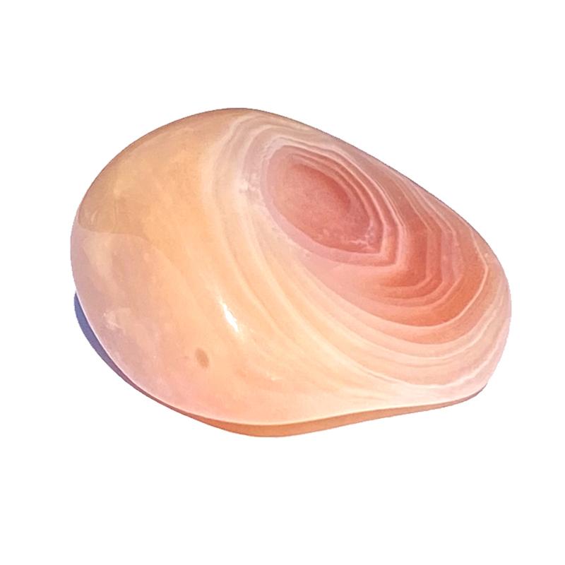 Agate abricot Brésil A (pierre roulée) 