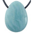 Pendentif amazonite Brésil AB (pierre trouée) + cordon 