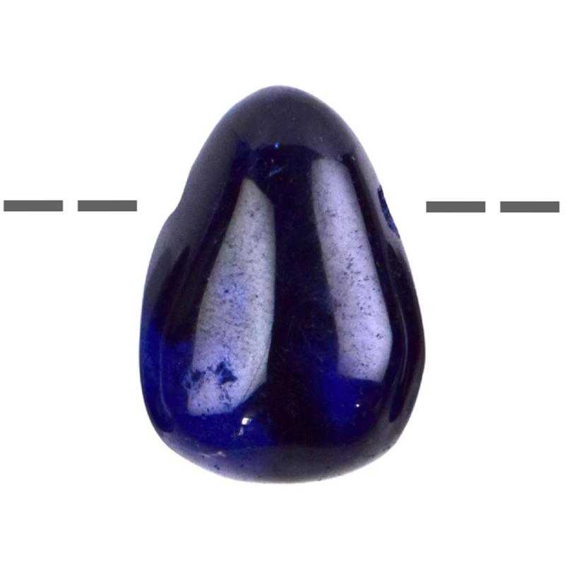 Pendentif azurite (pierre trouée) + cordon 