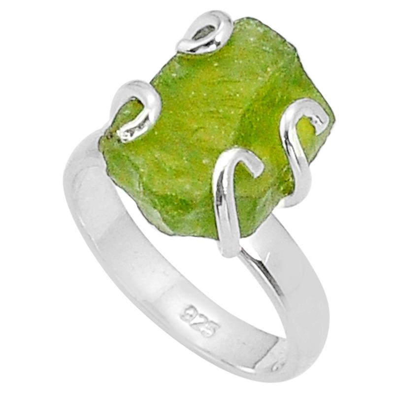 Bague péridot argent 925 AA - Taille 49