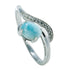 Bague larimar et topaze AAA argent 925