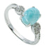 Bague larimar et topaze AAA argent 925