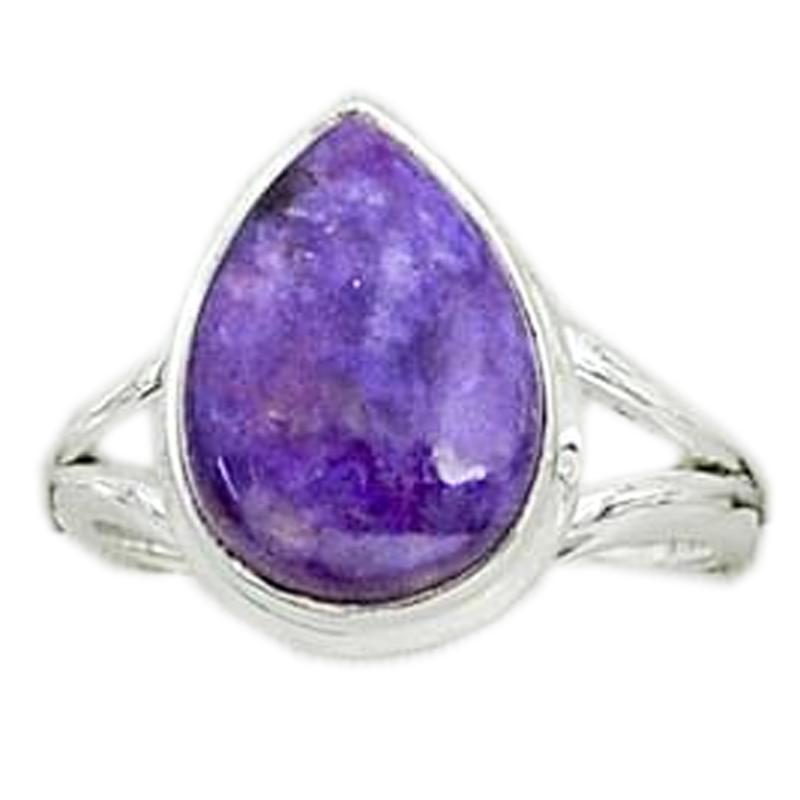 Bague charoite Russie AA argent 925