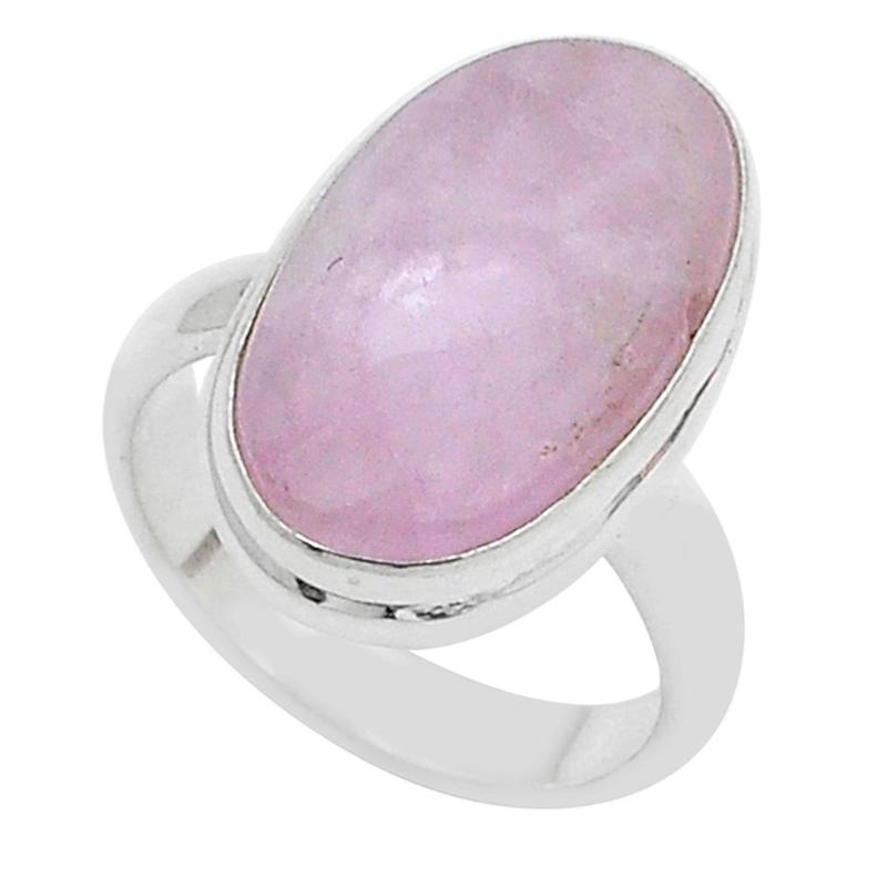 Bague kunzite Brésil AA argent 925 - Taille 51