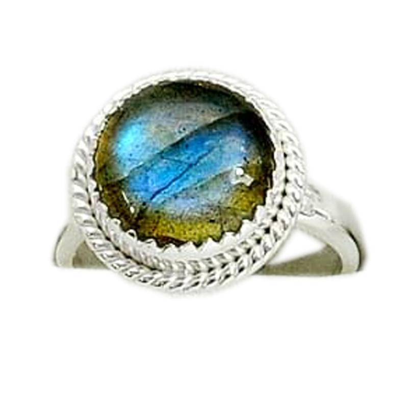 Bague labradorite Madagascar AA argent 925