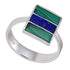 Bague Lapis lazuli et Malachite argent 925