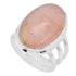 Bague morganite Brésil AA argent 925 - Taille 63