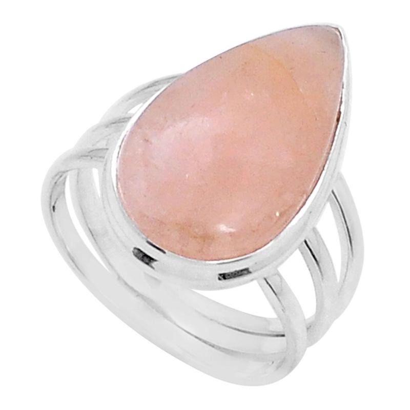 Bague morganite Brésil AA argent 925 - Taille 61