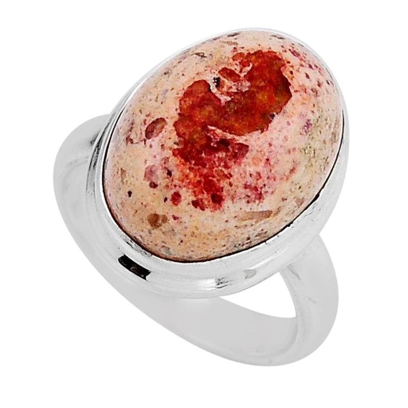 Bague opale de feu Mexique AA argent 925 - Taille 50