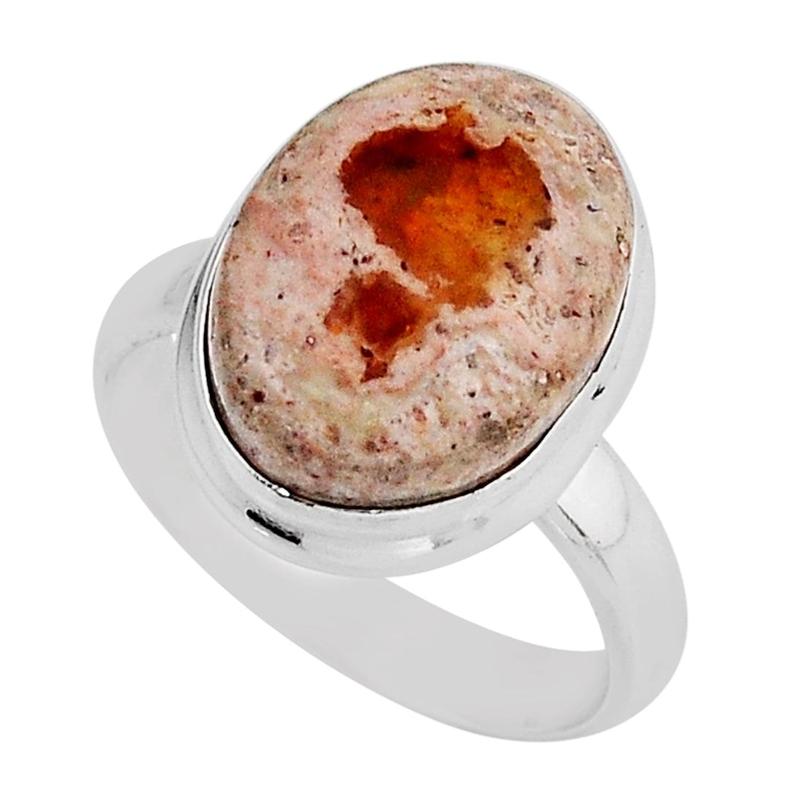 Bague opale de feu Mexique AA argent 925 - Taille 55