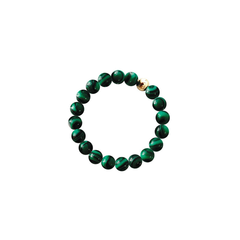 Bague perles Malachite Congo (boules 3mm)