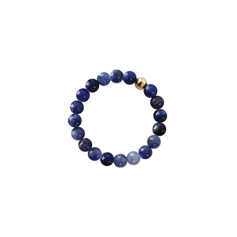 Bague perles Sodalite Brésil (boules 3mm)