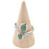 Bague réglable Aventurine verte Brésil AA argent 925