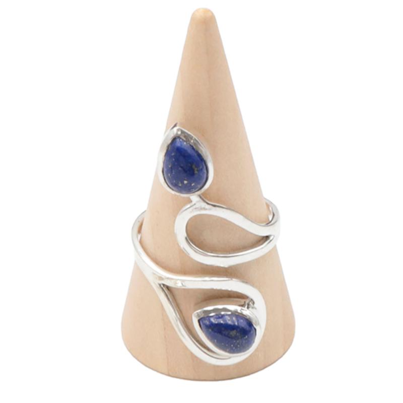 Bague réglable Lapis Lazuli Afghanistan AA argent 925