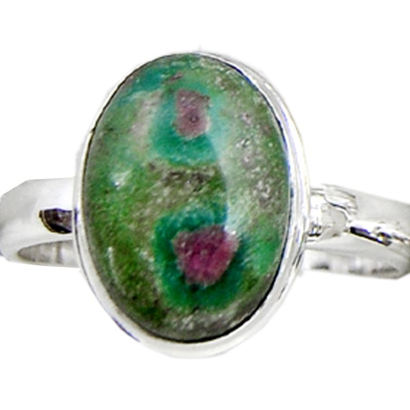 Bague rubis sur zoisite Tanzanie A argent 925