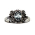 Bague topaze bleue facettée argent 925