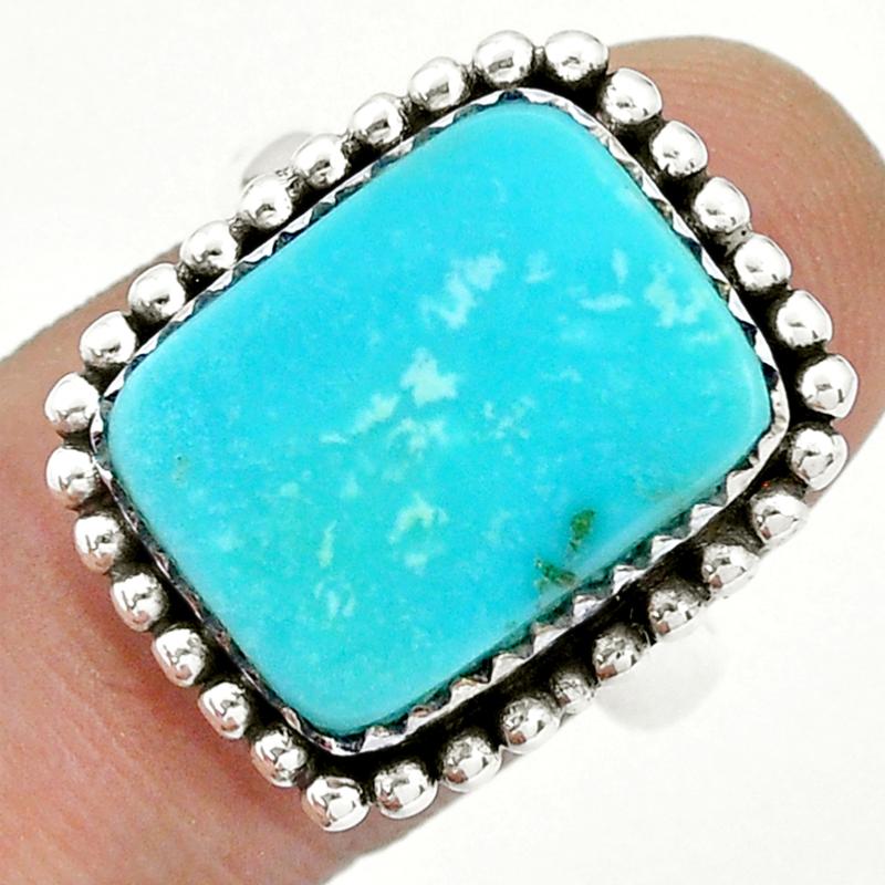 Bague Turquoise Arizona (Kingman) AA argent 925 - Taille 56