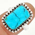 Bague Turquoise Arizona (Kingman) AA argent 925 - Taille 54