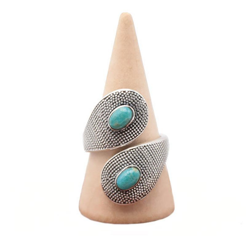 Bague réglable Turquoise Mexique AA argent 925