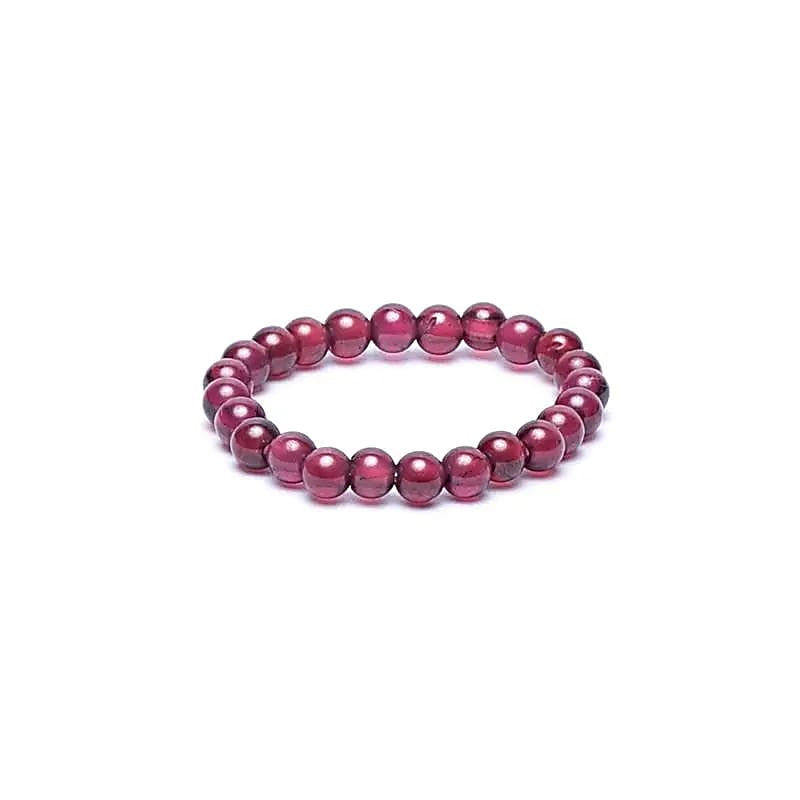 Bague perles grenat rouge almandin Inde A (boules 3mm)