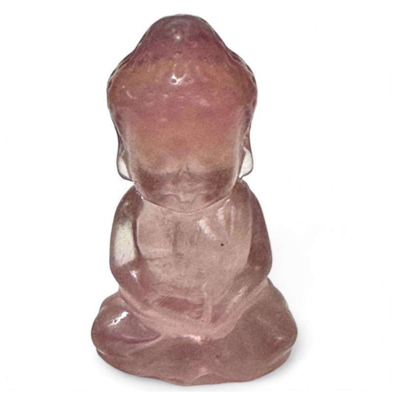 Bouddha Indien Fluorine rose AA+ - 40mm