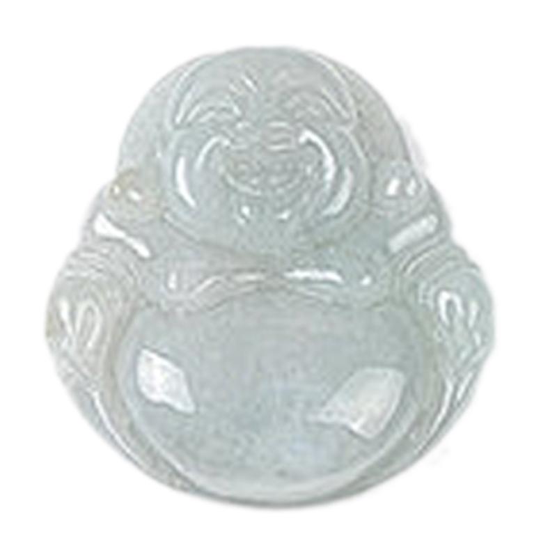 Bouddha jade vert de Chine (Jadéite)  24-26mm