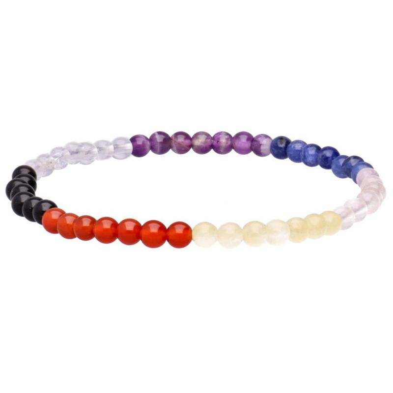 Bracelet 7 chakras (boules de 3-4mm)