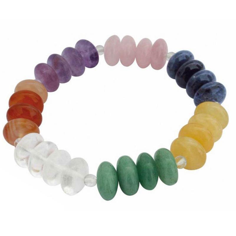 Bracelet 7 chakras A (perles boutons)