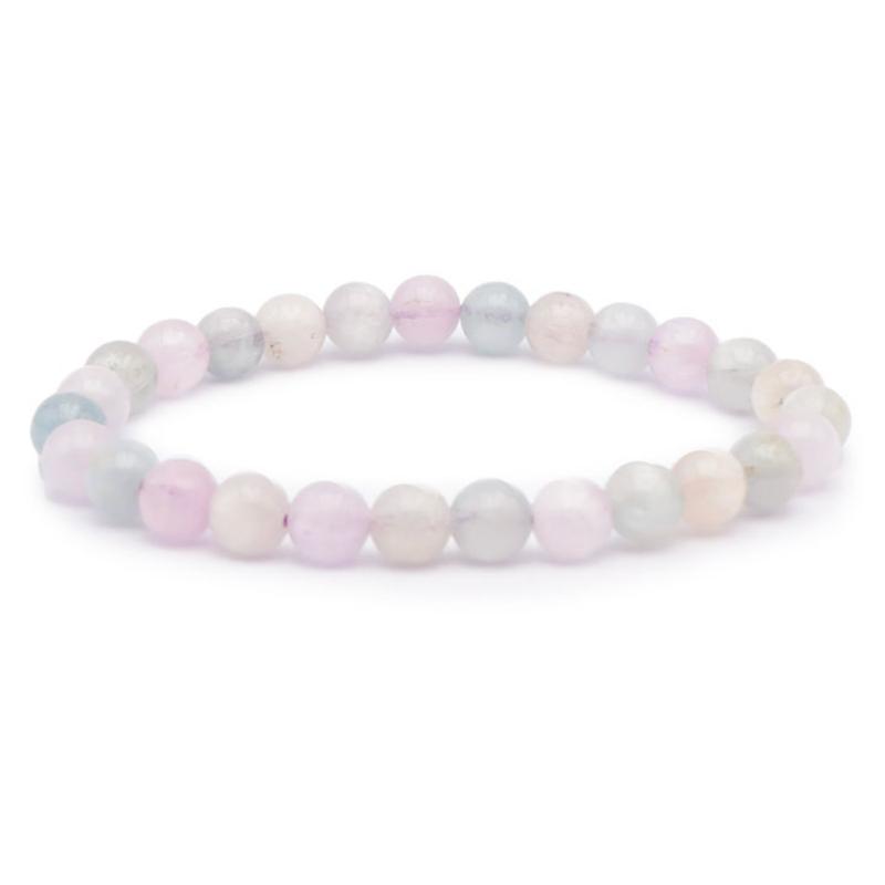 Bracelet kunzite multicolore Brésil AAA (boules 6,5-7,5mm)