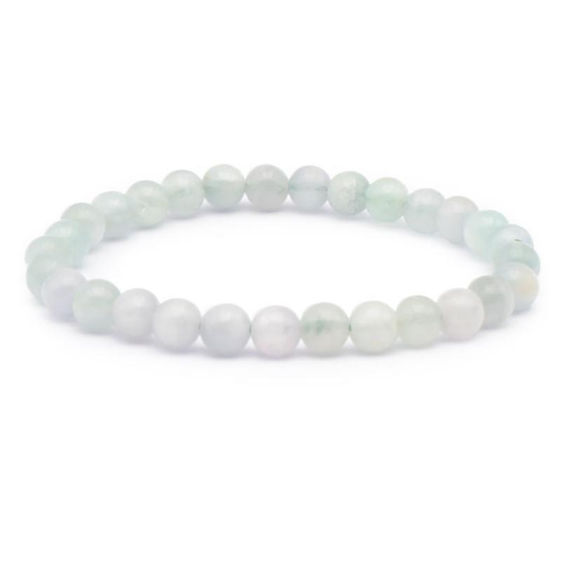 Bracelet kunzite verte (Hiddenite) Brésil AA+ (boules 5,5-6,5mm)