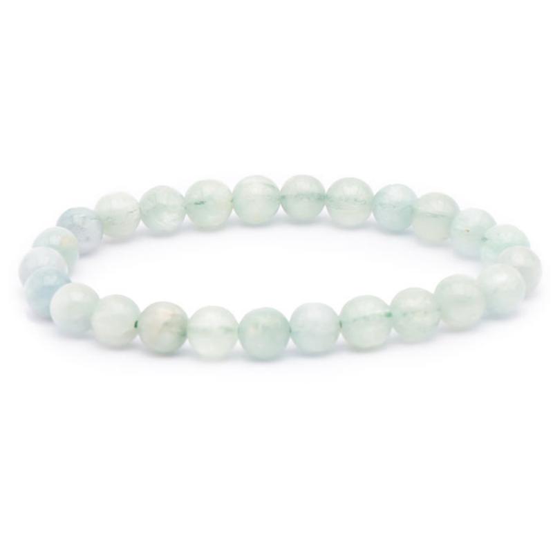 Bracelet kunzite verte (Hiddenite) Brésil AA+ (boules 7,5-8,5mm)