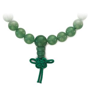 Bracelet tibétain aventurine verte Brésil  Mâlâ (boules 8mm)