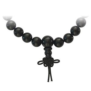 Bracelet tibétain onyx Brésil A Mâlâ (boules 8mm)