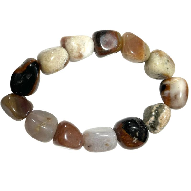 Bracelet Sardonyx Brésil A (pierres roulées 18-22mm)